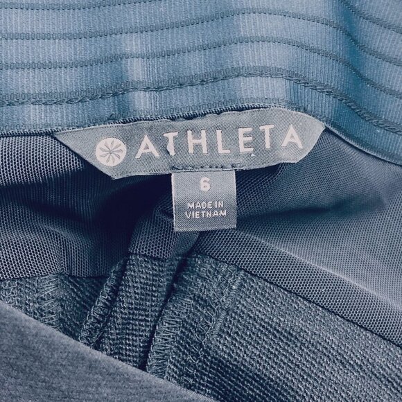 Athleta Hiking Black Zip Nylon Wander Stash Skinny Stretch Pants Women Size 6 - Picture 6 of 9